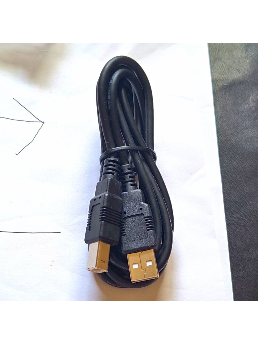 USB Type A Male to Type B Male Printer Cable 1.4m Black Round